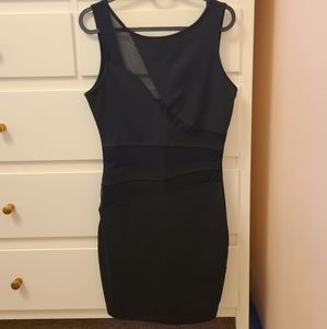 Nasty Gal Black Mesh Bodycon Dress